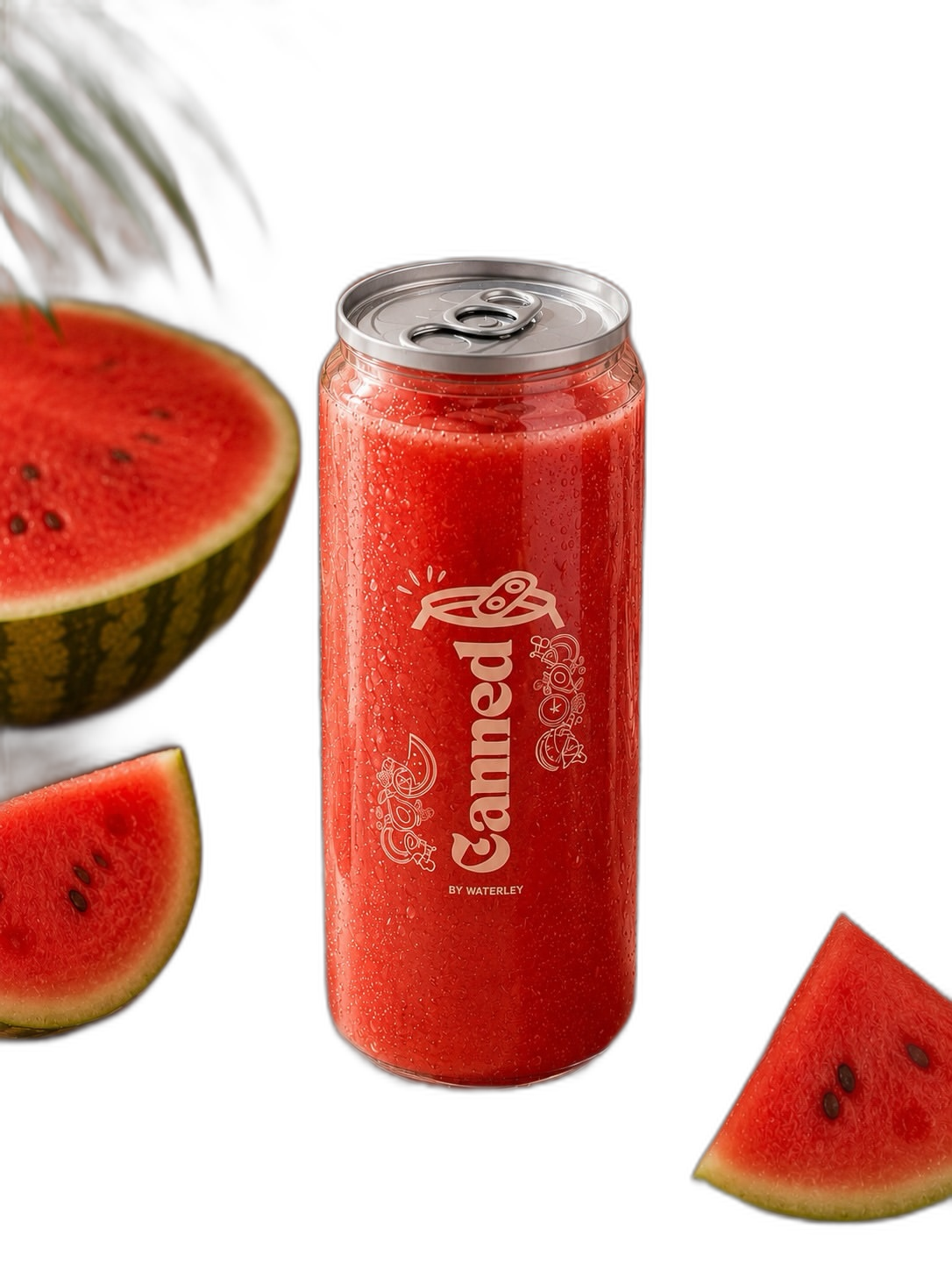 Watermelon can filled with crushed watermelon